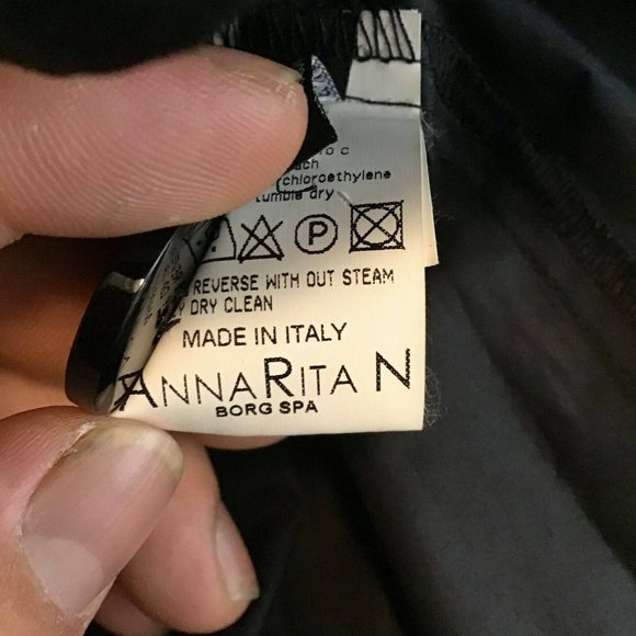 ANNARITA N Women's Black Classic Long Sleeve Button Up Casual Shirt Size 6 - Picture 11 of 11